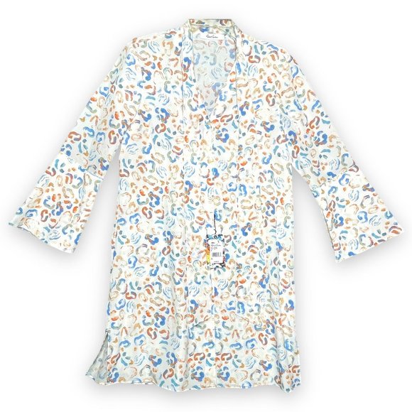 ROBERT GRAHAM BRENNA LEOPARD PRINTED SILK SHIRT DRESS M NWT RETAIL $398 - Picture 9 of 14